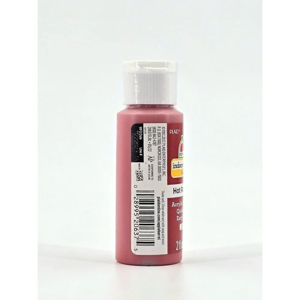 10 Apple Barrel Gloss Acrylic Craft Paint Hot Rod Red 20637E Quick Drying New